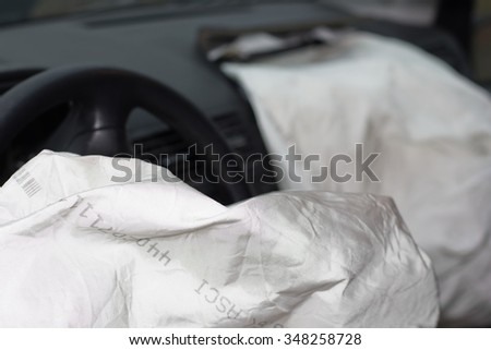 airbag collision erupted inflation airbags deflated due car after shutterstock