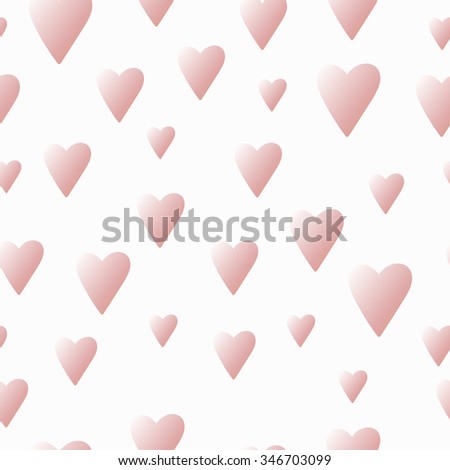 Seamless Rose Gold Hearts Pattern Background Stockvector 346703099