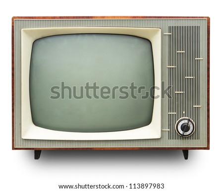 Vintage Tv Set Isolated Clipping Path Stock Photo 113897983 - Shutterstock