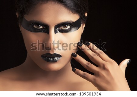 Portrait Sexy Woman Gothic Makeup Stock Photo 122251597 - Shutterstock