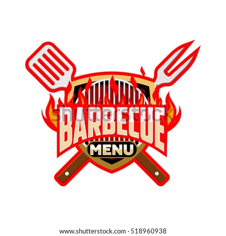 Bbq Grill Logo Design Barbecue Collection Stock Vector 136965185