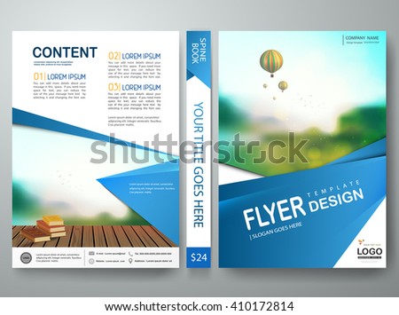 Flyers design template vector.Brochure report business magazine poster template.Cover book portfolio presentation and abstract blue shape on poster design.City design on brochure background.A4 layout. - stock vector Flyers design template vector.Brochure report business magazine poster template.Cover book portfolio presentation and abstract blue shape on poster design.City design on brochure background.A4 layout. - stock vector