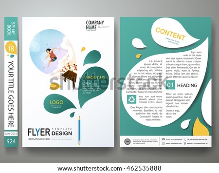Brochure design template vector.Business flyers report magazine poster template layout.Cover book portfolio presentation abstract green leaf design.Layout design in A4 brochure poster size background. Brochure design template vector.Business flyers report magazine poster template layout.Cover book portfolio presentation abstract green leaf design.Layout design in A4 brochure poster size background.