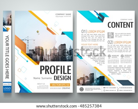 Cover book portfolio presentation brochure design template vector.Blue abstract shape poster portfolio layout design.City design on A4 brochure.Business flyers report magazine poster layout template. Cover book portfolio presentation brochure design template vector.Blue abstract shape poster portfolio layout design.City design on A4 brochure.Business flyers report magazine poster layout template.