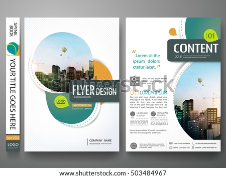 Green abstract circle cover book portfolio presentation poster.Brochure design template vector.City design on A4 brochure layout. Flyers report business magazine poster layout portfolio template. Green abstract circle cover book portfolio presentation poster.Brochure design template vector.City design on A4 brochure layout. Flyers report business magazine poster layout portfolio template.