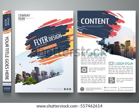 Brochure design template vector. Flyers report business magazine poster. Abstract blue brush pattern on cover book portfolio. Presentation brush concept in A4 layout. Brochure design template vector. Flyers report business magazine poster. Abstract blue brush pattern on cover book portfolio. Presentation brush concept in A4 layout.