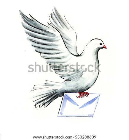 Dove with message