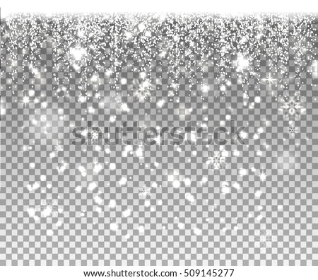 Falling snow on a transparent background. Vector illustration 10 EPS. Abstract snowflake background. Fall of snow. Falling snow on a transparent background. Vector illustration 10 EPS. Abstract snowflake background. Fall of snow.