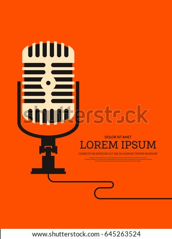 Music retro vintage style. Graphic element template can be used for poster, background, printing, backdrop, vector illustration Music retro vintage style. Graphic element template can be used for poster, background, printing, backdrop, vector illustration