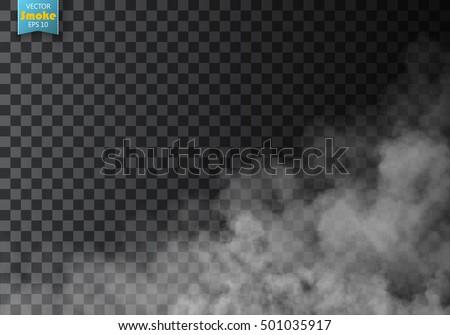 Fog or smoke isolated transparent special effect. White vector cloudiness, mist or smog background. Vector illustration Fog or smoke isolated transparent special effect. White vector cloudiness, mist or smog background. Vector illustration