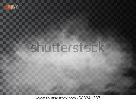 Fog or smoke isolated transparent special effect. White vector cloudiness, mist or smog background. Vector illustration Fog or smoke isolated transparent special effect. White vector cloudiness, mist or smog background. Vector illustration