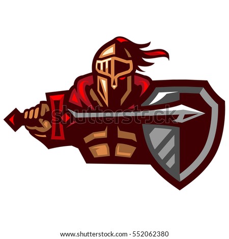 Greek Trojan Roman Soldier Mascot Holding Stock Vector 99918296 