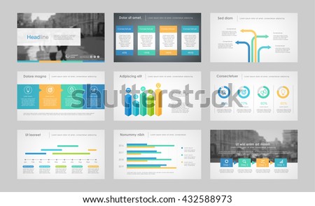 Set of color infographic elements for presentation templates. Leaflet, Annual report, book cover design. Brochure, layout, Flyer layout template design. Easy to edit. - stock vector Set of color infographic elements for presentation templates. Leaflet, Annual report, book cover design. Brochure, layout, Flyer layout template design. Easy to edit. - stock vector