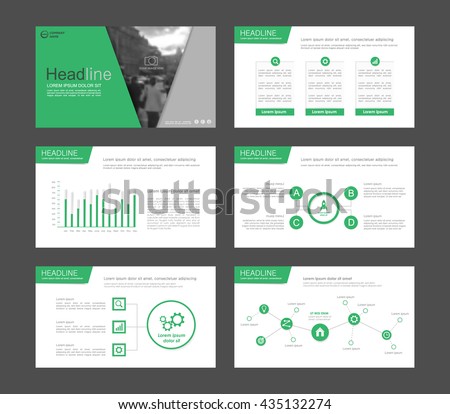 Set of green infographic elements for presentation templates. Leaflet, Annual report, book cover design. Brochure, layout, Flyer template design. - stock vector Set of green infographic elements for presentation templates. Leaflet, Annual report, book cover design. Brochure, layout, Flyer template design. - stock vector