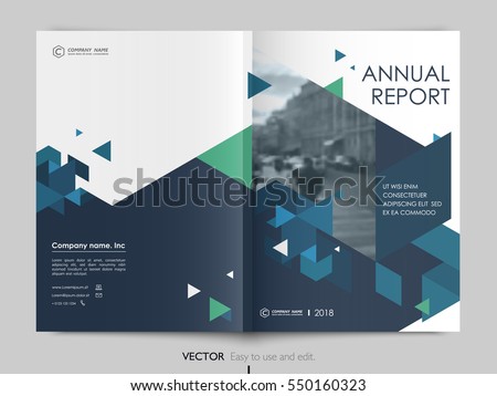 Cover design annual report,vector template brochures, flyers, presentations, leaflet, magazine a4 size. Dark blue, blue and green polygons on a white background Cover design annual report,vector template brochures, flyers, presentations, leaflet, magazine a4 size. Dark blue, blue and green polygons on a white background