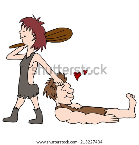 stock-vector-an-image-of-a-cavewoman-who-clubbed-a-caveman-213227434.jpg