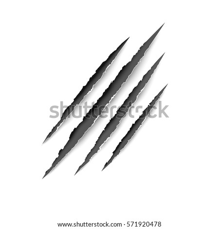Animal scratches - vector. Claws scratching tiger (cat) vector illustration. Animal scratches - vector. Claws scratching tiger (cat) vector illustration.