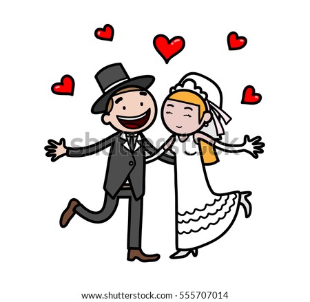 http://thumb1.shutterstock.com/display_pic_with_logo/3988484/555707014/stock-vector-newlywed-couple-just-married-a-hand-drawn-vector-cartoon-illustration-of-a-wedding-couple-555707014.jpg