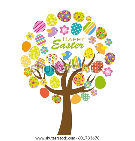 Easter Egg Tree See Similar Please Stock Vector 25884730 - Shutterstock