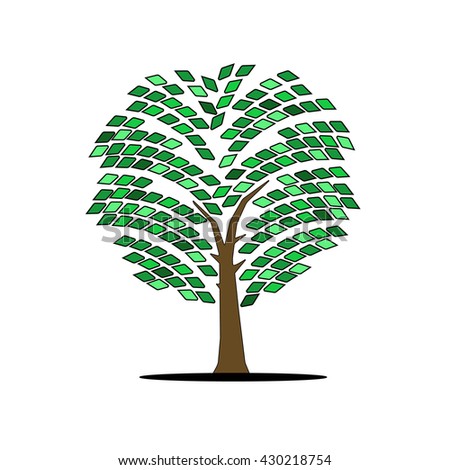 Green Leafy Tree Image Concept Nature Stock Vector 209817727 - Shutterstock
