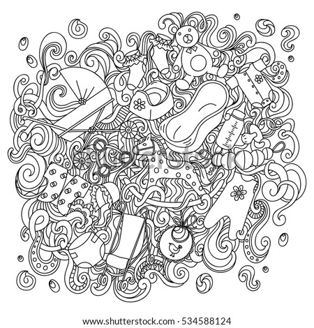 Hindu God Ganesha Vector Hand Drawn Stock Vector 137561216 - Shutterstock