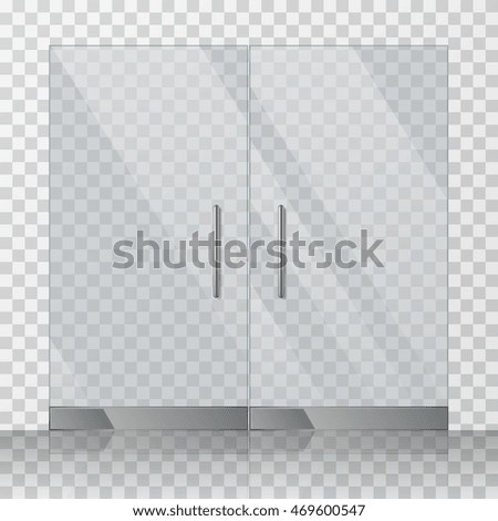 Mall, store glass doors for market and fashion boutique, vector illustration Mall, store glass doors for market and fashion boutique, vector illustration