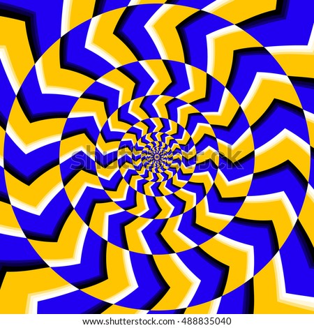 Psychedelic optical spin illusion vector background. Illusion of motion effect illustration Psychedelic optical spin illusion vector background. Illusion of motion effect illustration