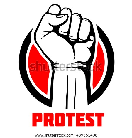 Protest, rebel vector revolution art poster background. Symbol fist for revolution and strike illustration Protest, rebel vector revolution art poster background. Symbol fist for revolution and strike illustration