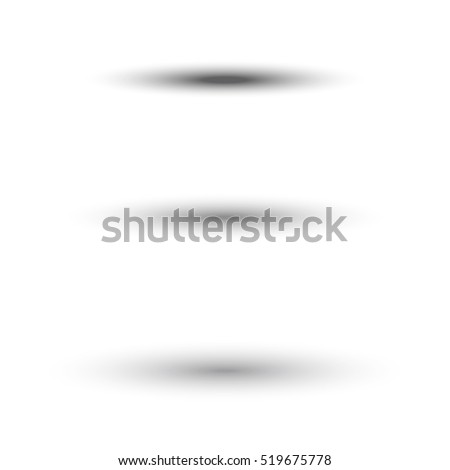 Oval shadow for tab dividers isolated on white vector set Oval shadow for tab dividers isolated on white vector set