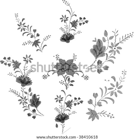 Embroidery Flower Stock Photos, Images, & Pictures | Shutterstock