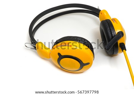 Emoticon Emoji Wearing Headphones Listening Music Stock Illustration