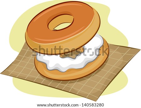 Illustration of Bagels - stock vector