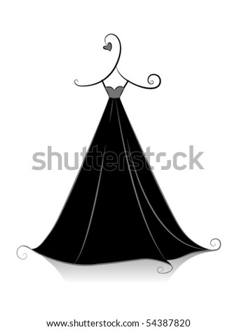 Black White Series Black Dress Vector Stock Vector 54387820 - Shutterstock