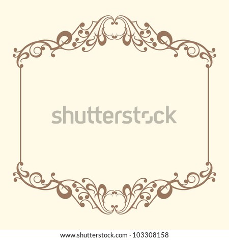 Vintage Frames Vector Stock Vector 103307870 - Shutterstock