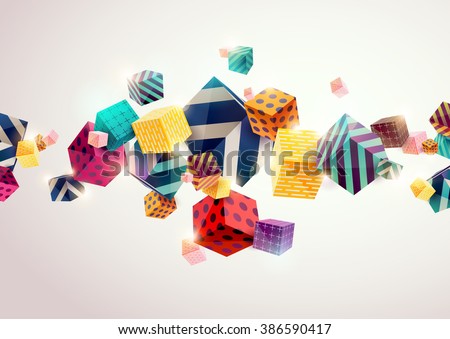 Abstract colorful background with geometric elements - stock vector Abstract colorful background with geometric elements - stock vector
