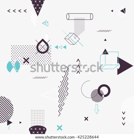 Seamless background of geometric elements - stock vector Seamless background of geometric elements - stock vector