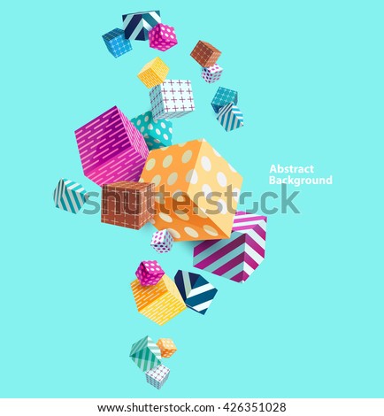 Abstract colorful background with geometric elements - stock vector Abstract colorful background with geometric elements - stock vector