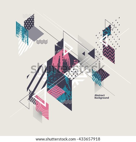 Abstract modern geometric background - stock vector Abstract modern geometric background - stock vector