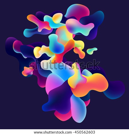 Plastic colorful shapes. Abstract background - stock vector Plastic colorful shapes. Abstract background - stock vector