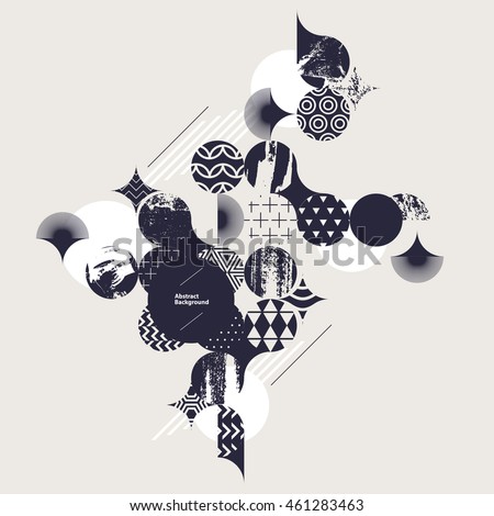 Abstract black and white geometric background Abstract black and white geometric background