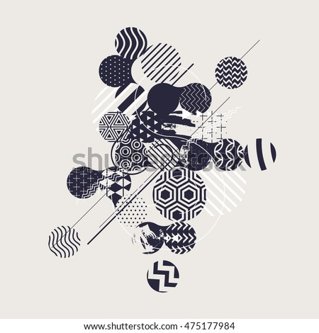 Abstract black and white geometric background Abstract black and white geometric background