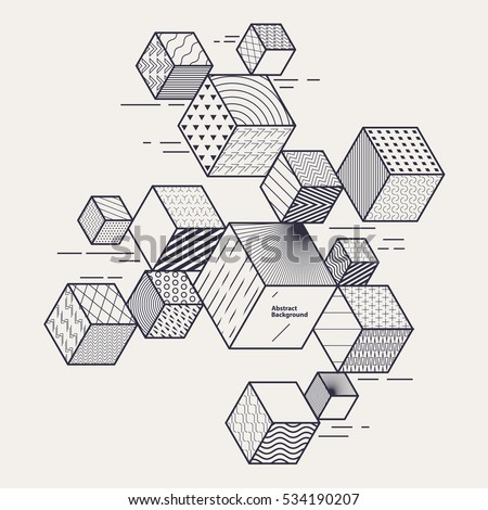 Abstract geometric composition with decorative cubes
Abstract geometric composition with decorative cubes