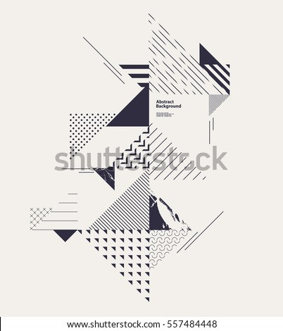 Abstract geometric composition with decorative triangles Abstract geometric composition with decorative triangles