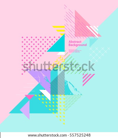 Abstract geometric composition with decorative triangles Abstract geometric composition with decorative triangles