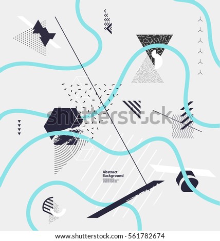 Abstract background of geometric elements Abstract background of geometric elements