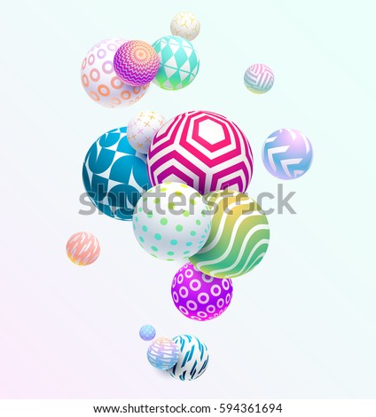 Multicolored decorative balls. Abstract vector illustration. Multicolored decorative balls. Abstract vector illustration.