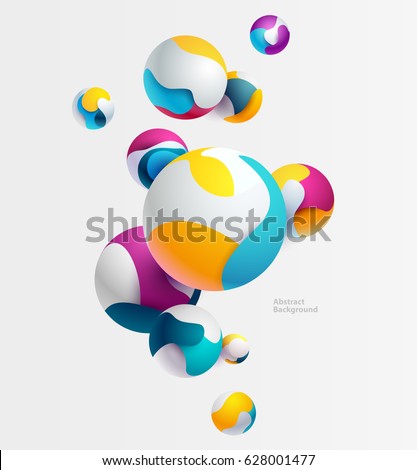 Multicolored decorative balls. Abstract vector illustration. Multicolored decorative balls. Abstract vector illustration.