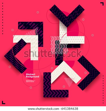 Abstract red geometric background Abstract red geometric background