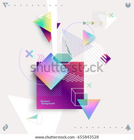Abstract colorful geometric composition Abstract colorful geometric composition