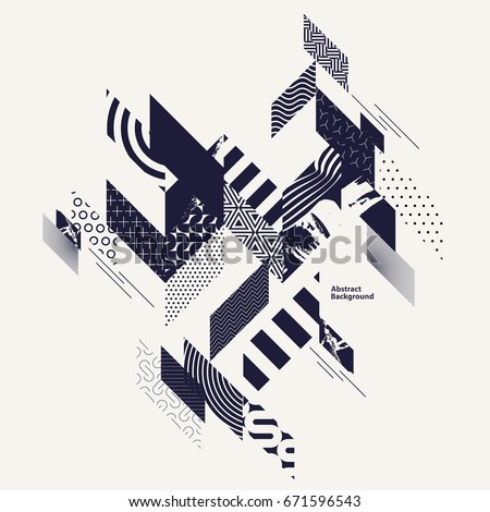 Abstract art background with geometric elements Abstract art background with geometric elements